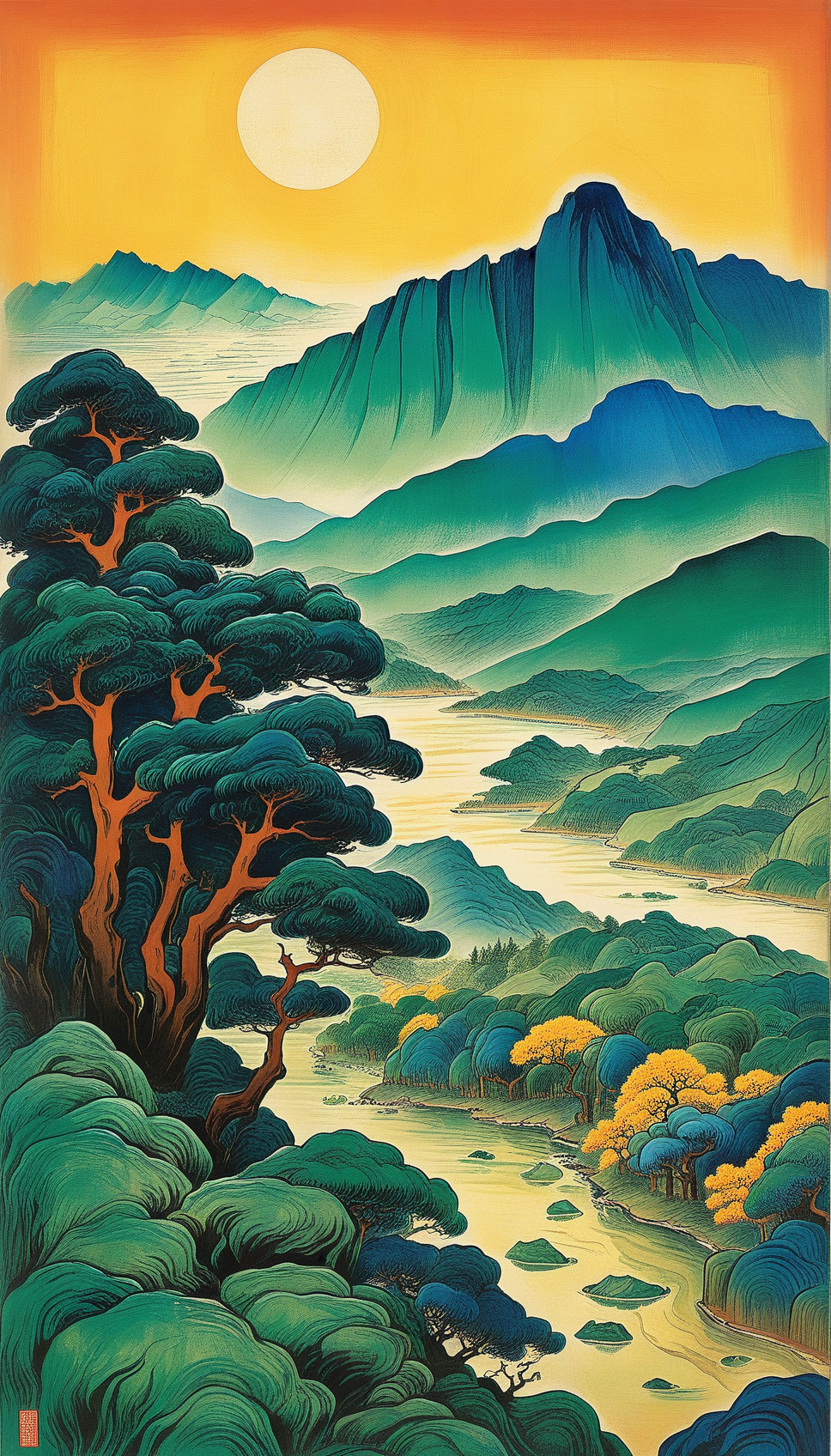 01621-3414576766-Chinese landscape painting,inspired by Wang Ximeng's landscape painting works Thousand Miles of Rivers and Mountains,_the inscri.png